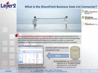 sharepoint business data catalog (bdc) vs. sharpoint bdlc