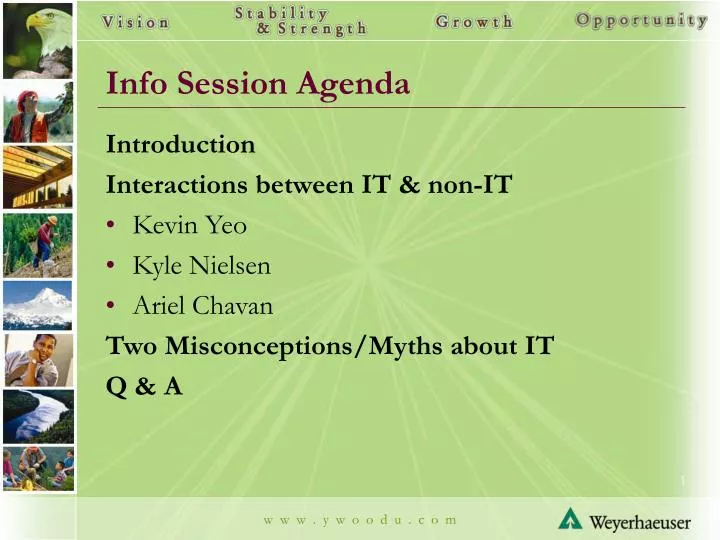 info session agenda