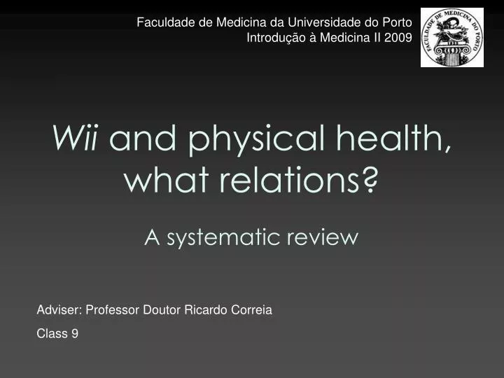 wii and physical health what relations