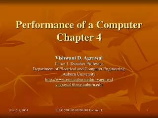 Performance of a Computer Chapter 4