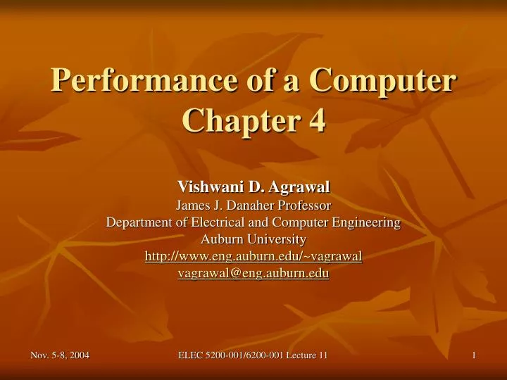 performance of a computer chapter 4
