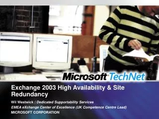 Exchange 2003 High Availability &amp; Site Redundancy