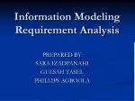 Information Modeling Requirement Analysis - slide 1