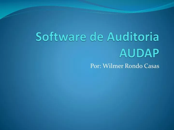 software de auditoria audap