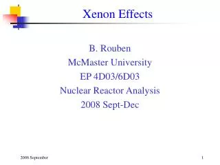 Xenon Effects