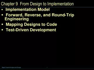 Chapter 9 From Design to Implementation