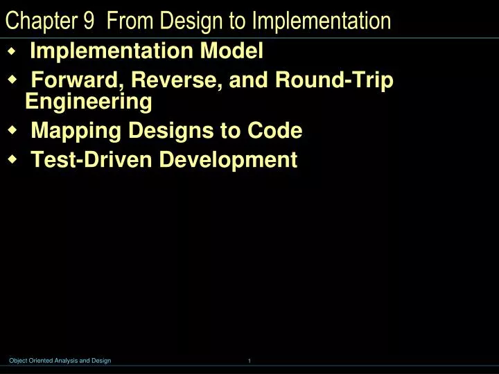 chapter 9 from design to implementation