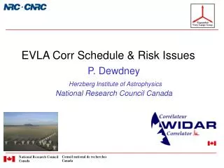 EVLA Corr Schedule &amp; Risk Issues
