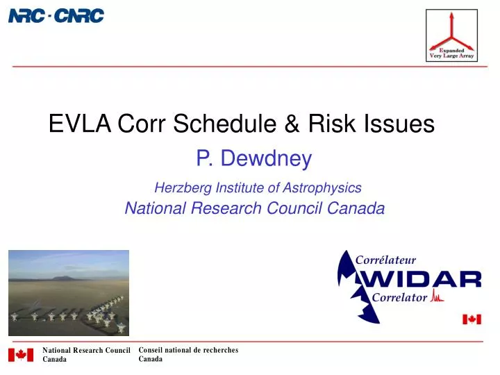 evla corr schedule risk issues