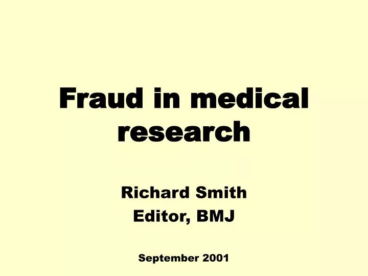 fraud in medical research