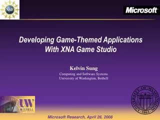 Developing Game-Themed Applications With XNA Game Studio