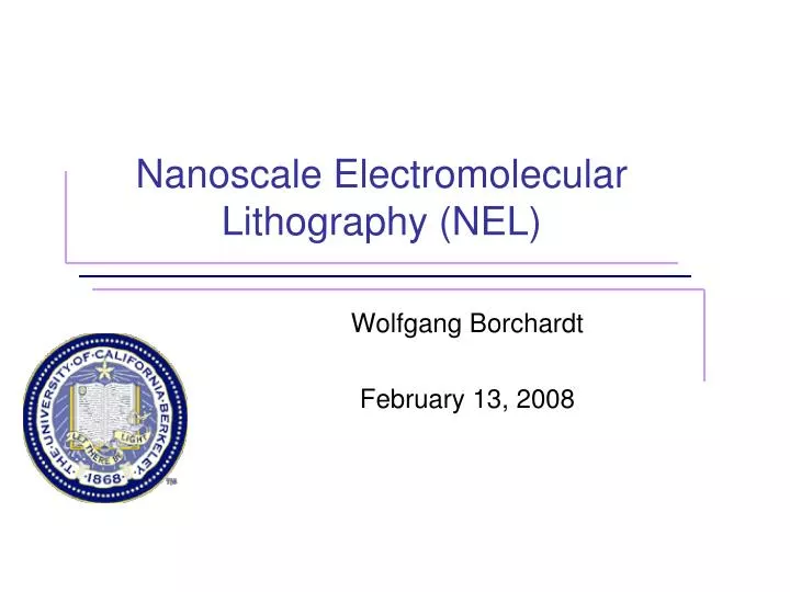 nanoscale electromolecular lithography nel