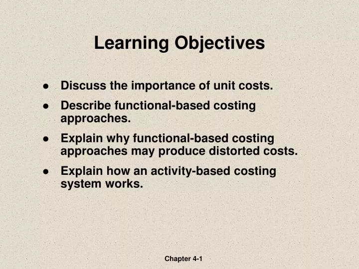 learning objectives