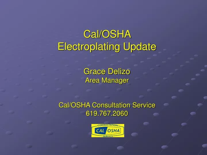 cal osha electroplating update
