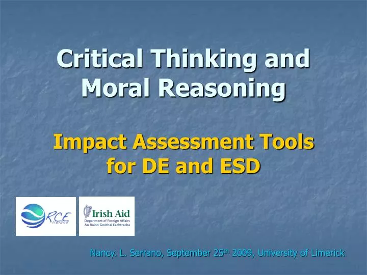 critical thinking and moral reasoning impact assessment tools for de and esd