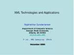 XML Technologies and Applications - slide 1
