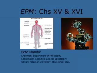 EPM : Chs XV &amp; XVI