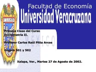 facultad de econom a