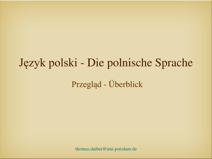 j zyk polski die polnische sprache