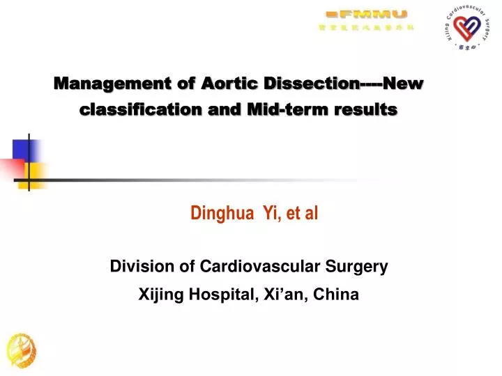 division of cardiovascular surgery xijing hospital xi an china