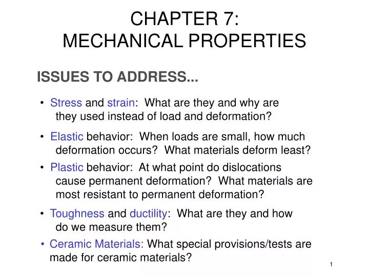 chapter 7 mechanical properties