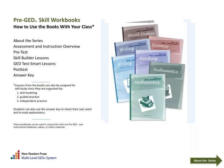 pre ged skill workbooks how to use the books with your class