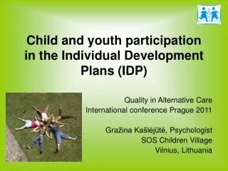 Child and youth participation in the Individual Development Plans (IDP)