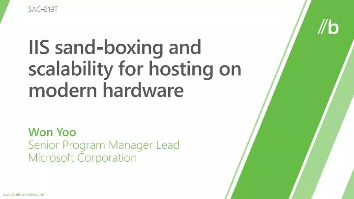 iis sand boxing and scalability for hosting on modern hardware