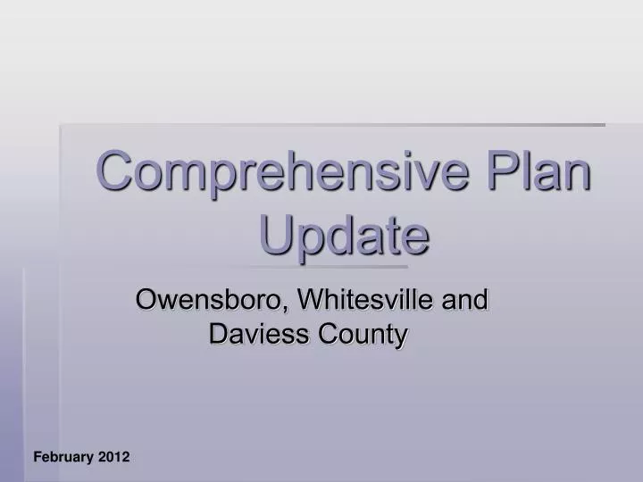 comprehensive plan update