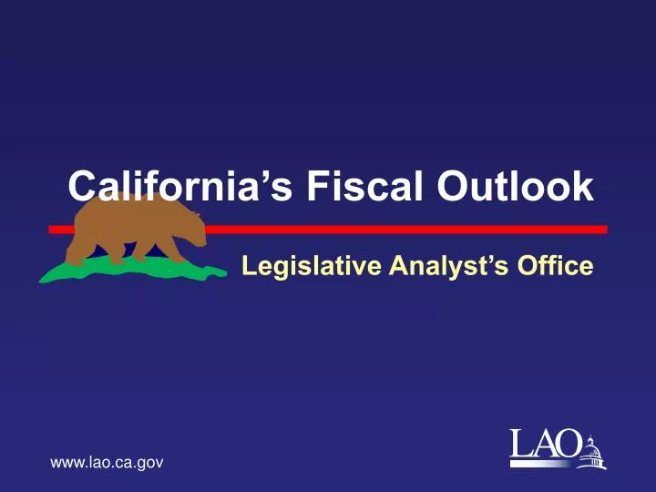 california s fiscal outlook