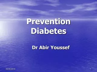 Prevention Diabetes