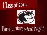 Parent Information Night - slide 1
