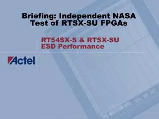 RT54SX-S &amp; RTSX-SU ESD Performance