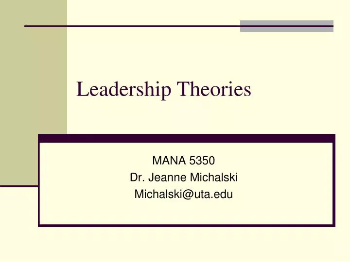 leadership theories