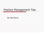 Practice Management Tips - slide 1
