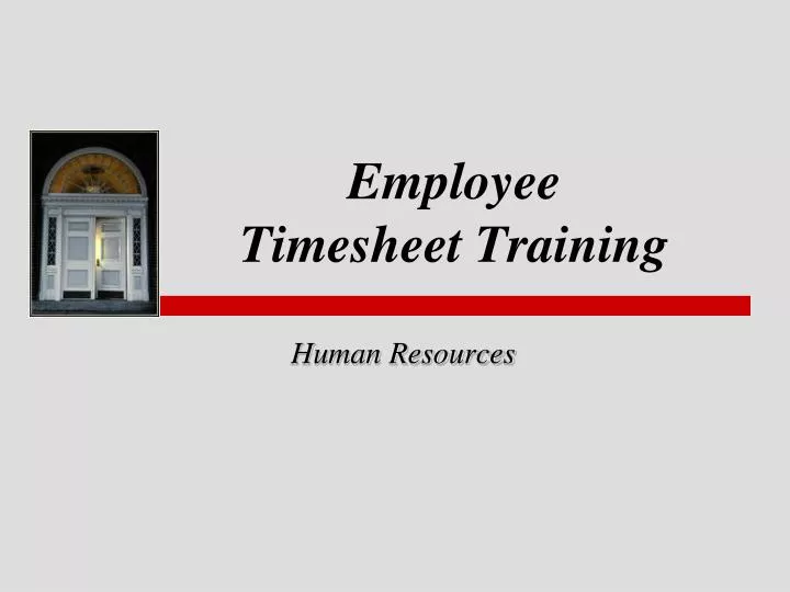 employee timesheet training
