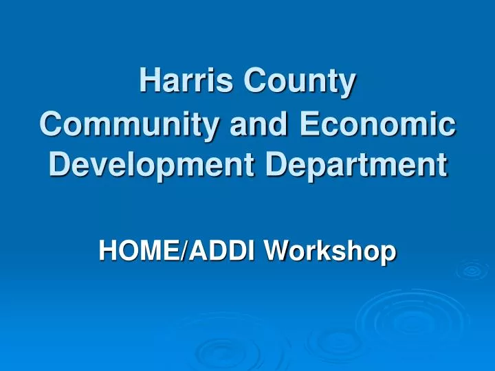 harris county community and economic development department