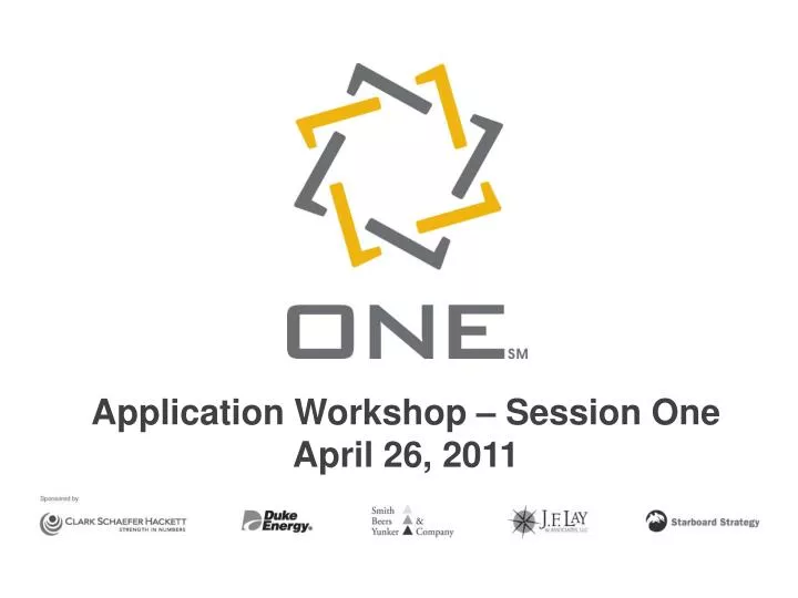 application workshop session one april 26 2011