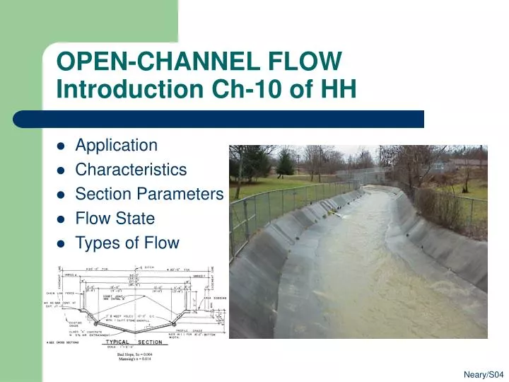open channel flow introduction ch 10 of hh