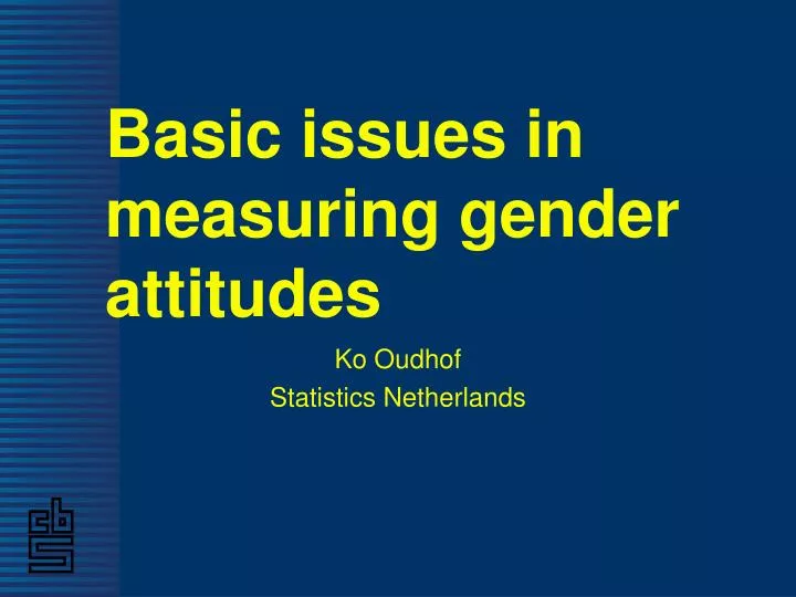 basic issues in measuring gender attitudes