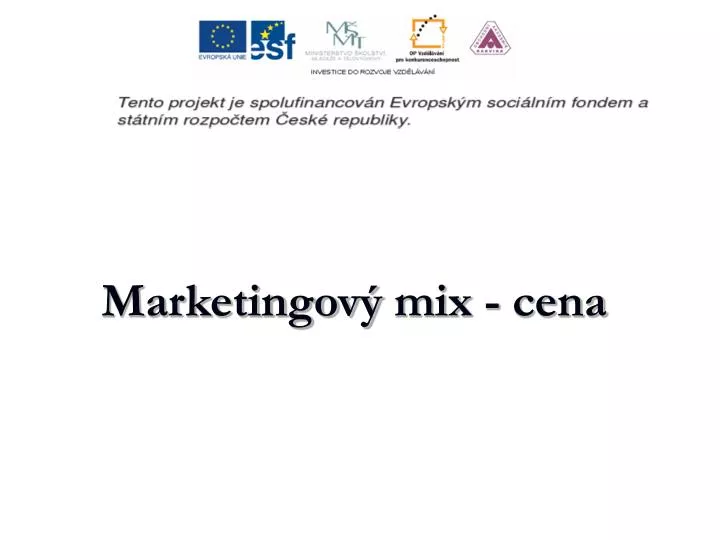 marketingov mix cena