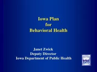 Iowa Plan for Behavioral Health