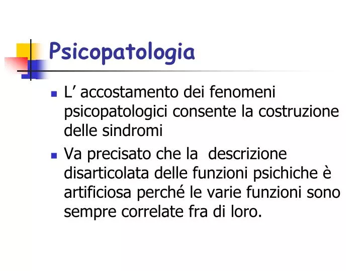 psicopatologia