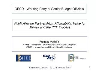 OECD - Working Party of Senior Budget Officials
