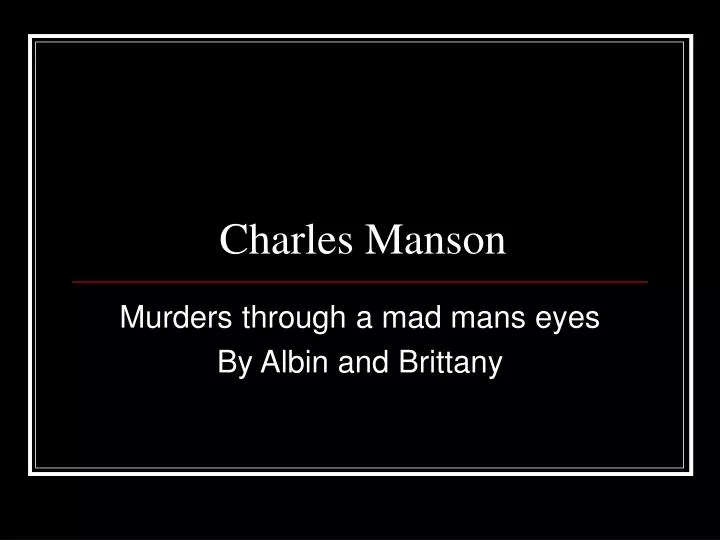 charles manson