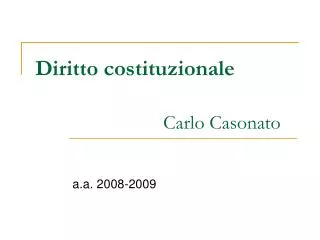 Diritto costituzionale Carlo Casonato