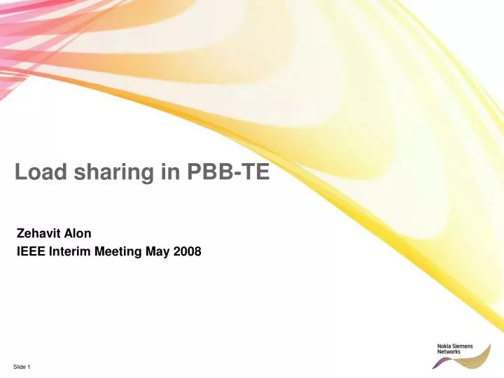 load sharing in pbb te