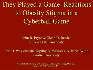 They Played a Game: Reactions to Obesity Stigma in a Cyberball Game