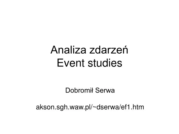 analiza zdarze event studies