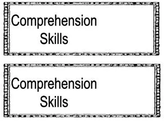 Comprehension Skills